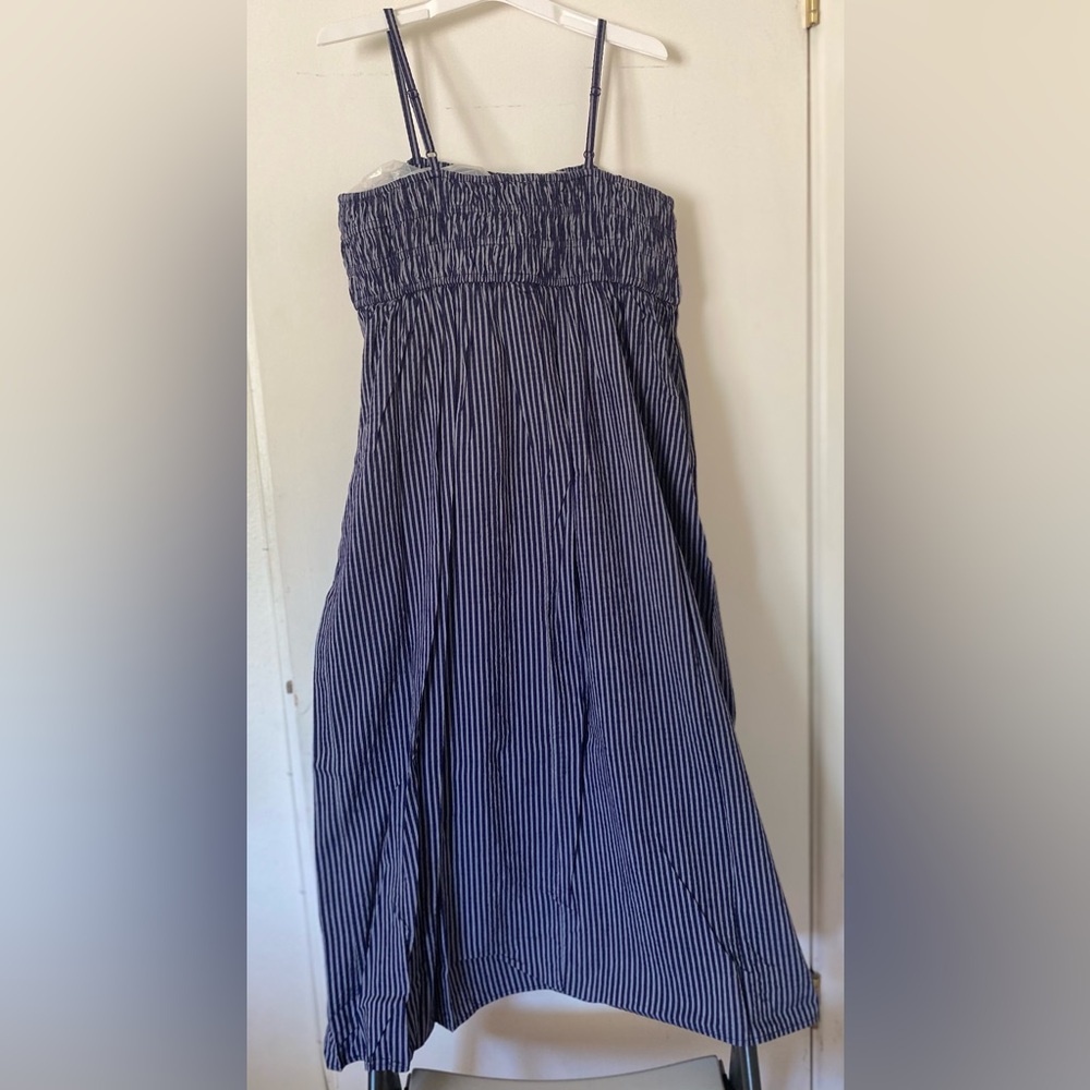 NEW!  Striped Blue and White Maxi Dress
